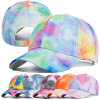 Nowe mody kobiet krawat czepek do farbowania włosów Multicolor nieregularny nadruk czapka z daszkiem kobieta Outdoor Streetwear czapki letnie czapki 1
